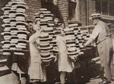 Straw hat factory, Luton, Bedfordshire, 1930. Creator: Fox Photos