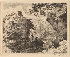 Straw Hut Seen from Behind, probably c. 1645/1656. Creator: Allart van Everdingen