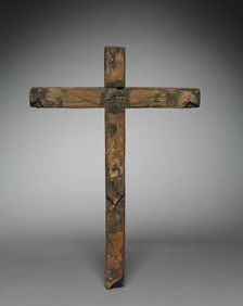 Straw Inlay Cross, 1600s-1700s. Creator: Unknown