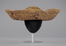 Straw sombrero hat associated with Civil Rights campaign, Camden, Alabama, 1971-1972. Creator: Unknown