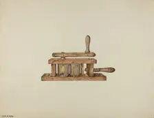 Straw Roller, 1935/1942. Creator: Jessie M Youngs