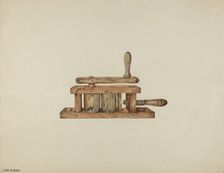 Straw Roller, 1935/1942. Creator: Jessie M Youngs