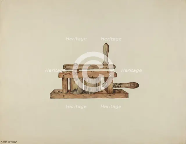 Straw Roller, 1935/1942. Creator: Jessie M Youngs.