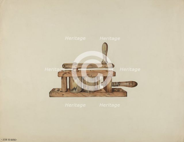 Straw Roller, 1935/1942. Creator: Jessie M Youngs.