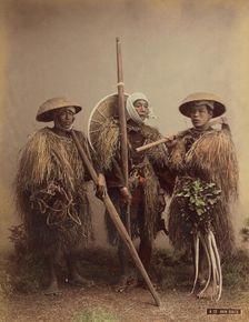 Straw Rain Coats, 1870s-1890s. Creator: Kusakabe Kimbei
