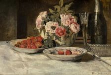 Strawberries and Champagne, 1881-1885. Creator: Henri Jean Augustin de Braekeleer
