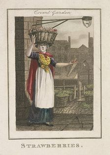 Strawberries Cries of London, 1804. Artist: Anon