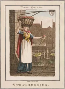 Strawberries Cries of London, 1804. Artist: Anon