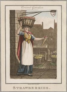 Strawberries Cries of London, 1804. Artist: Anon