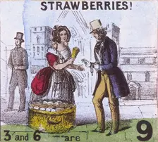 Strawberries! Cries of London, c1840. Artist: TH Jones
