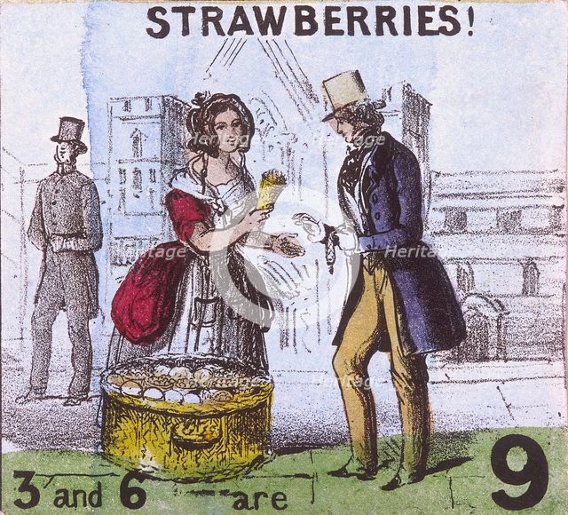 'Strawberries!', Cries of London, c1840. Artist: TH Jones