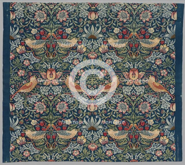 Strawberry Thief, c 1936. Creator: William Morris (British, 1834-1896).