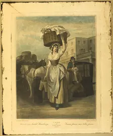 Strawberrys, Scarlet Strawberrys, Plate 9 from The Cries of London, 1799. Creator: Unknown