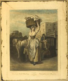 Strawberrys, Scarlet Strawberrys, Plate 9 from The Cries of London, 1799. Creator: Unknown