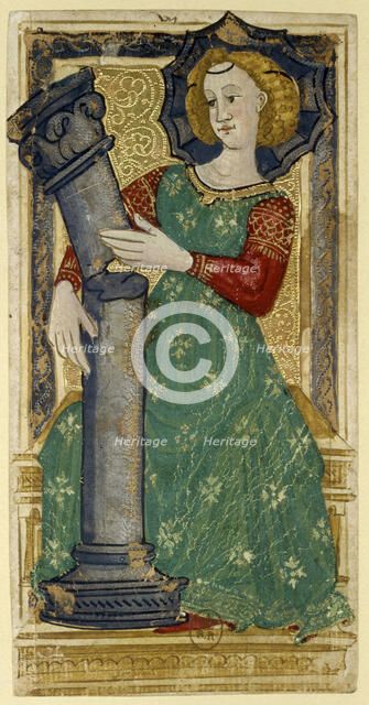 Strength. Charles VI Tarot, ca 1460. Creator: Apollonio di Giovanni di Tommaso (ca. 1415-1465).