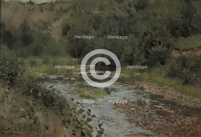 Stream, 1880s. Artist: Levitan, Isaak Ilyich (1860-1900)