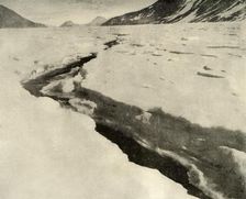 Stream of Running Water in the Middle of the Ferrar Glacier in Midsummer c1908, (1909)