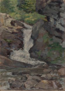 Stream between the rocks, 1870-1879. Creator: Maria Wiik