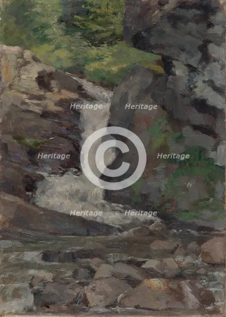 Stream between the rocks, 1870-1879. Creator: Maria Wiik.