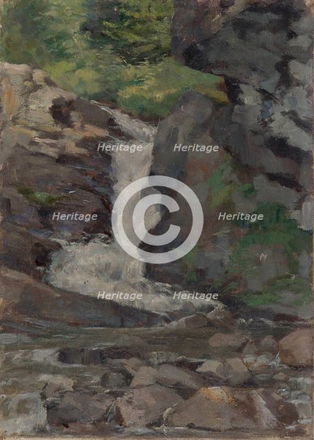 Stream between the rocks, 1870-1879. Creator: Maria Wiik.