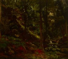 Stream in the Woods, 19th century. Creator: Adolf Dressler