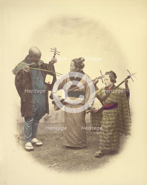 Street Musicians, 1866-1867. Creator: Felice Beato.