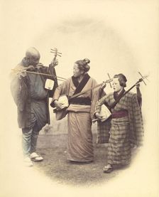 Street Musicians, 1868. Creator: Felice Beato