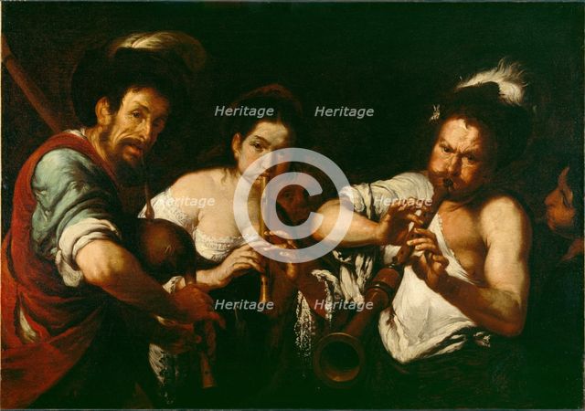 Street Musicians, c1630. Creator: Bernardo Strozzi.