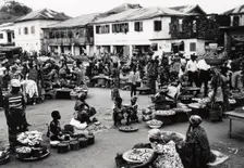 Street market, Ghana, Africa, 1971