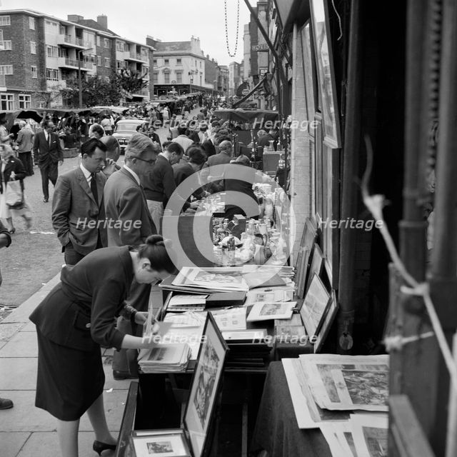 Street market, Portobello Road, Kensington, London, 1962-1964. Artist: John Gay