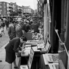 Street market, Portobello Road, Kensington, London, 1962-1964. Artist: John Gay