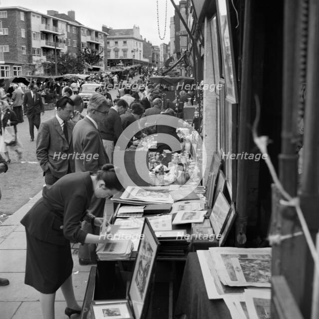 Street market, Portobello Road, Kensington, London, 1962-1964. Artist: John Gay
