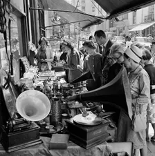 Street market, Portobello Road, London, 1962-1964. Artist: John Gay