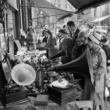 Street market, Portobello Road, London, 1962-1964. Artist: John Gay