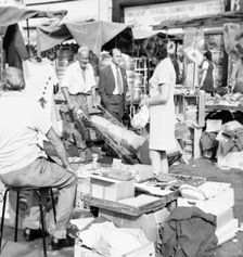 Street market scene, 1960s. Creator: Unknown