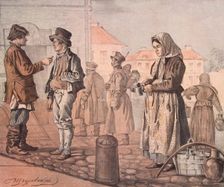 Street Milk Seller (From the Series These Are Our People), 1842. Artist: Shchedrovsky, Ignati Stepanovich (1815-1870)