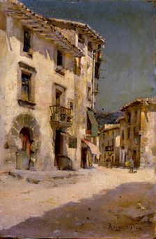 Street of a village by Joan Roig Soler