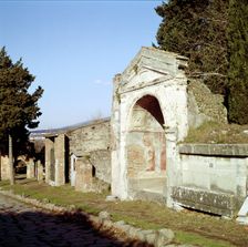 Street of the Tombs on the edge of Pompeii, Italy. Creator: Unknown