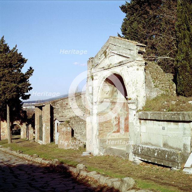 Street of the Tombs on the edge of Pompeii, Italy. Creator: Unknown.