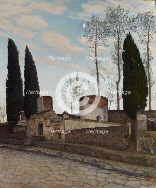 Street of Tombs in Pompeii, 1902. Creator: Werner von Hausen.