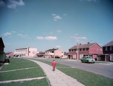 Street on a housing estate, c1955-1965 (?). Creator: Arthur Charles Kirby Ware