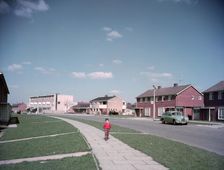 Street on a housing estate, c1955-1965 (?). Creator: Arthur Charles Kirby Ware