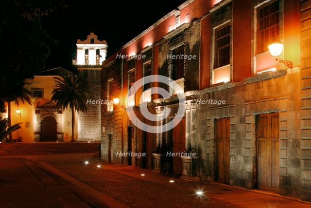 Street at night, Garachico, Tenerife, 2007. Creator: Peter Thompson.