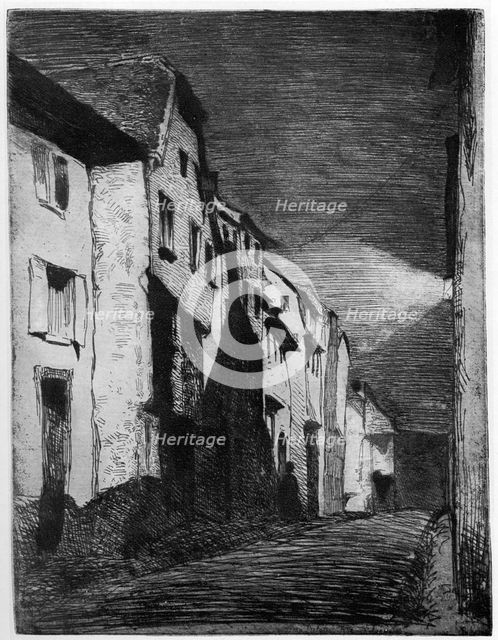 'Street at Saverne', 19th century (1904).Artist: James Abbott McNeill Whistler