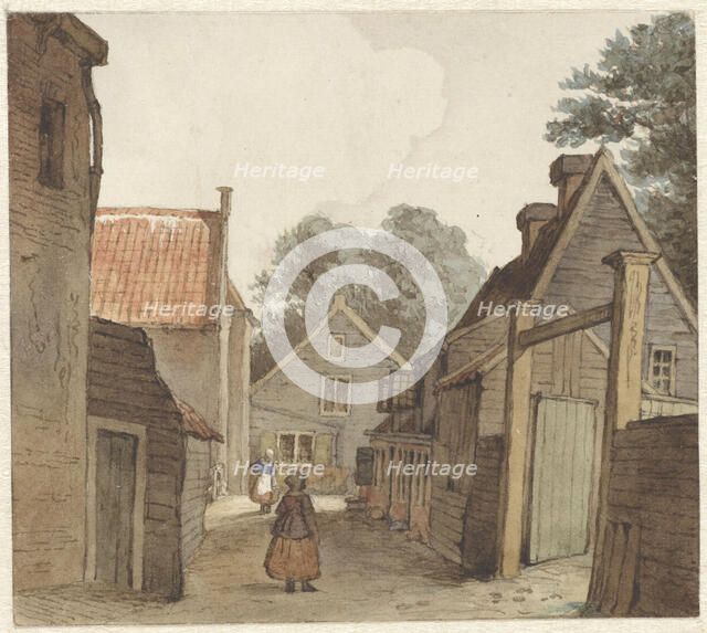Street at the Manege, 1820-1872. Creator: Hendrik Abraham Klinkhamer.
