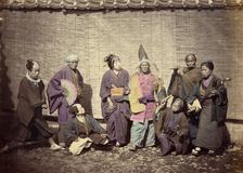 Street Actors, 1866-1867. Creator: Felice Beato