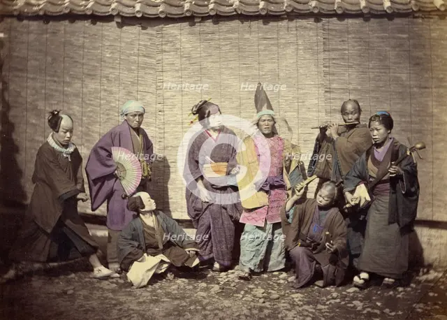 Street Actors, 1866-1867. Creator: Felice Beato.