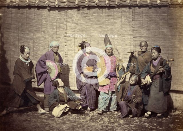 Street Actors, 1866-1867. Creator: Felice Beato.