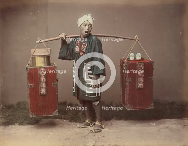 Street Amazake Seller, 1870s-1890s. Creator: Kusakabe Kimbei.
