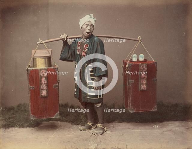 Street Amazake Seller, 1870s-1890s. Creator: Kusakabe Kimbei.